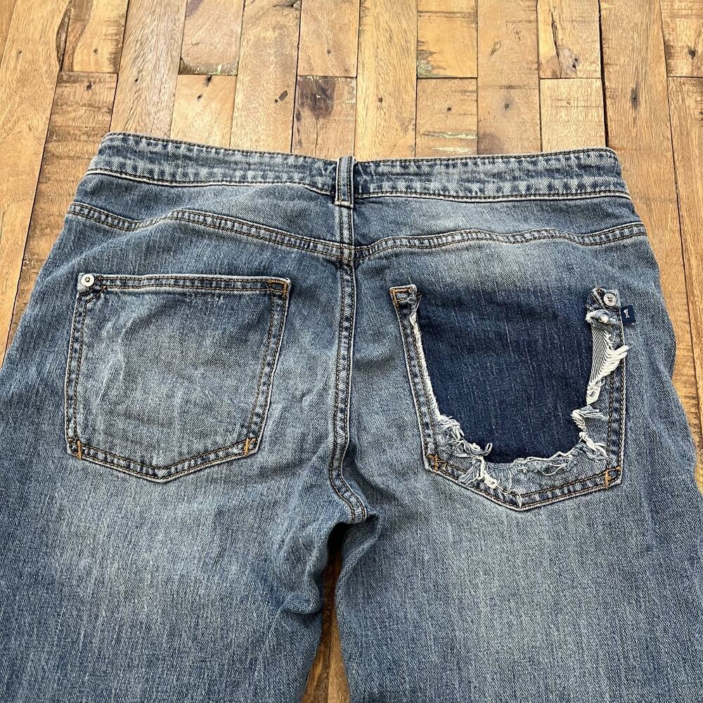 Pilcro The Heritage Boyfriend 26P Jeans Distressed Medium Wash Cotton Blend - Picture 11 of 15